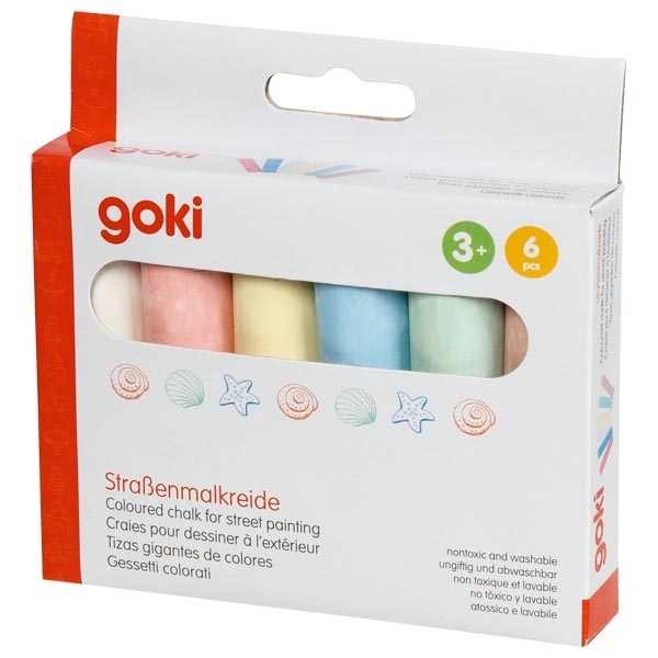 6er Set Straßenmalkreide