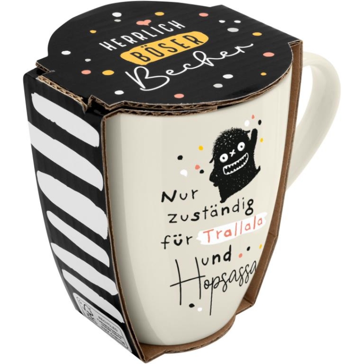 Becher Porzellan Herrlich Böser Becher Trallala 350ml