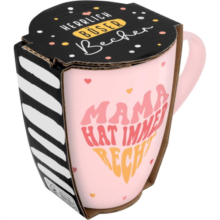 Becher Porzellan Herrlich Böser Becher Mama 350ml