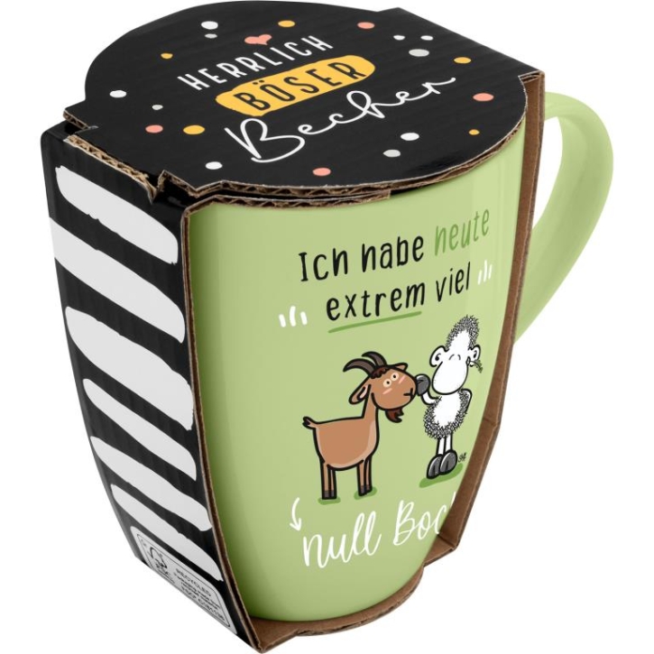 Becher Porzellan Herrlich Böser Becher Null Bock 350ml