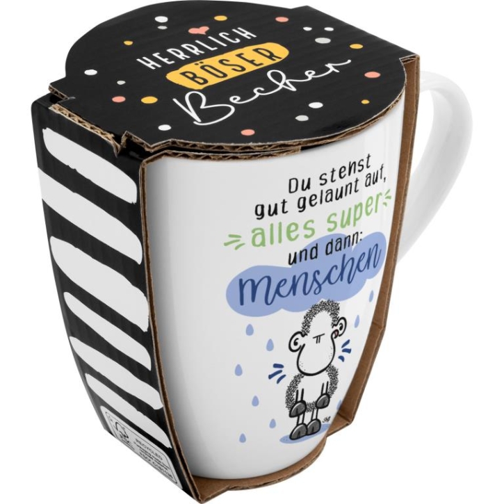 Becher Porzellan Herrlich Böser Becher Menschen 350ml