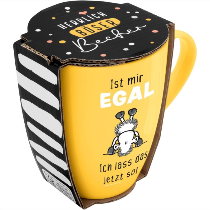 Becher Porzellan Herrlich Böser Becher Egal 350ml