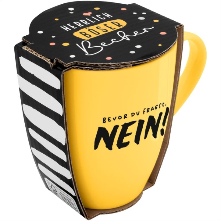 Becher Porzellan Herrlich Böser Becher Nein 350ml