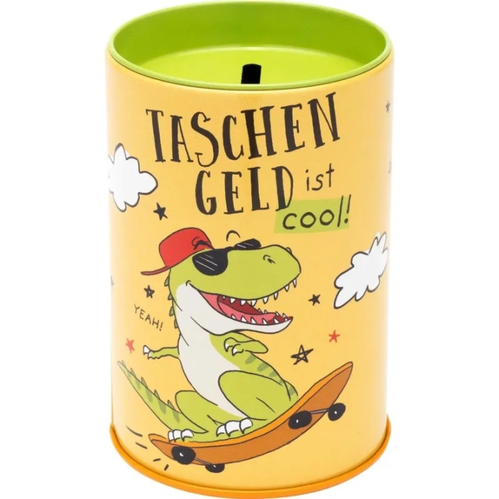 Spardose für Kinder Dino - Taschengeld ist cool ! 9cm